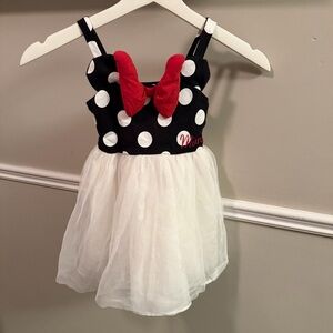 Disney Junior Minnie Mouse Dress 2T Polka Dot Tulle Bow